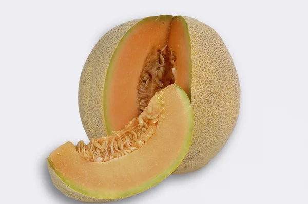 Yellow melon isolated on the white — Stock Photo, Image