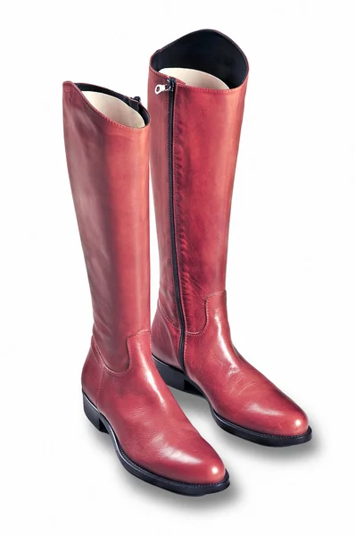 Woman leather boots — Stock Photo, Image