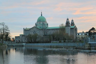 Galway Cathedral in the evening clipart