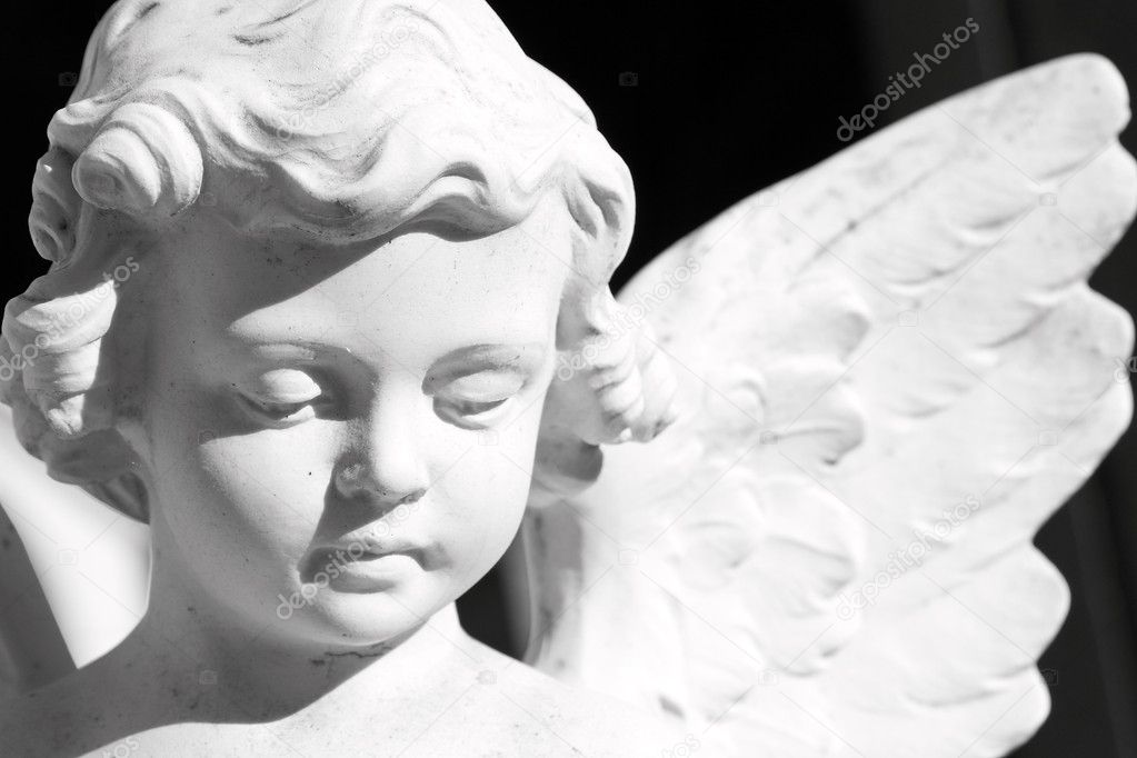 angel statue face