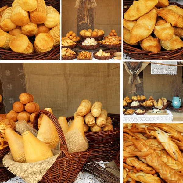 Collage tradizionale formaggio polacco — Foto Stock