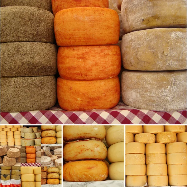 Colagem com queijo — Fotografia de Stock
