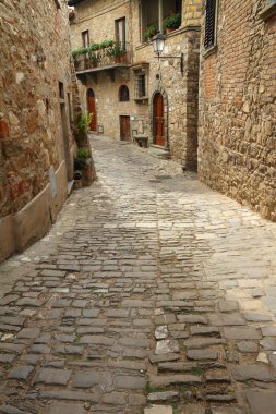 Stone narrow street clipart