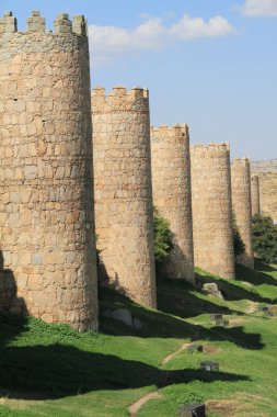 Endless medieval city walls clipart