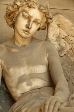 Beautiful antique angel sculpture clipart