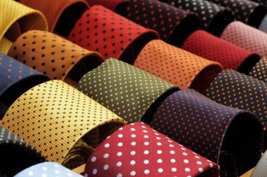 Dotted neckties collection clipart