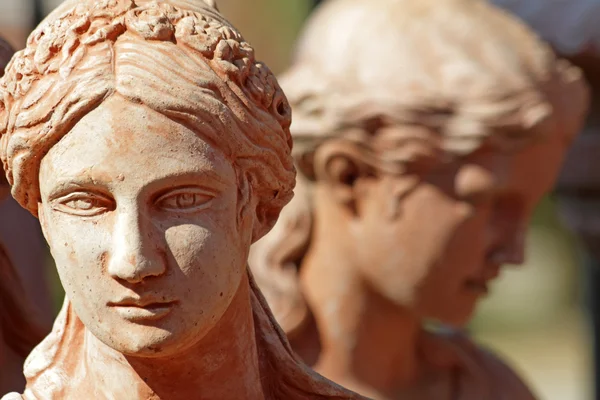 Keramik kvinnliga ansikte — Stockfoto
