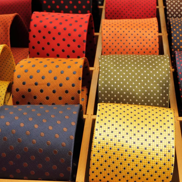 Noktalı kravat koleksiyonu — Stok fotoğraf