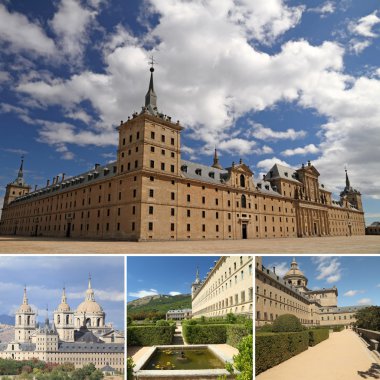 Collage with images of El Escorial clipart