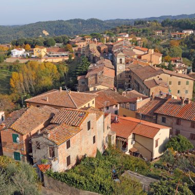 Aerial view of Palaia village clipart