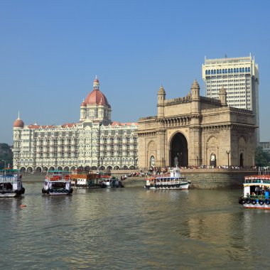 mumbai Hindistan ve hotel taj mahal Saray kapısı