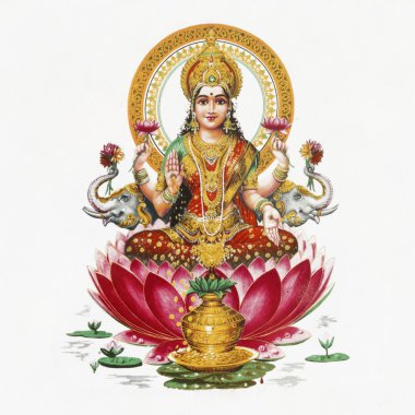 Image of Lakshmi, indian goddes clipart