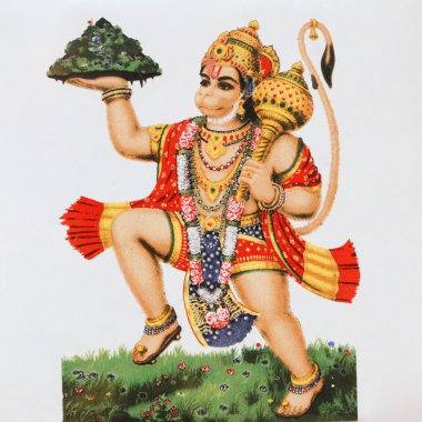 Hindu god Hanuman clipart