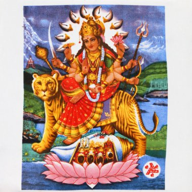 Hindu goddess Durga clipart