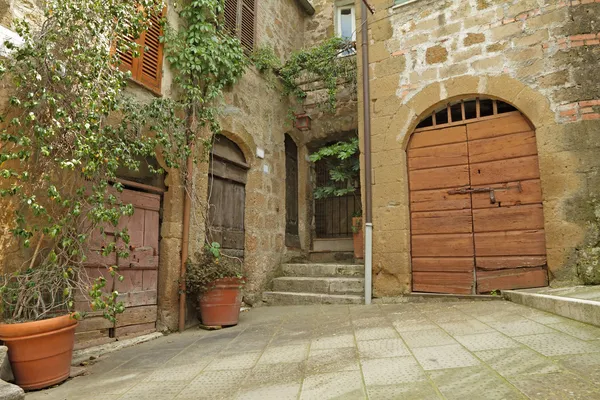 Yard in borgo Pitigliano — Stock Image Yard in borgo Pitigliano Royalty Free Stock Images