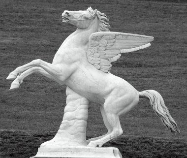 Renaissance pegasus sculpture in Boboli gardens clipart