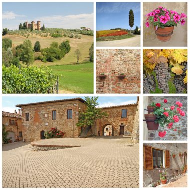 Tuscan images collage clipart