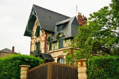 Özgün norman stili evi livarot, normandy, Fransa