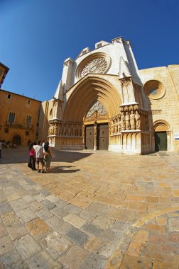 Facade. Cathedral of Tarragona, Catalonia, Spain. clipart