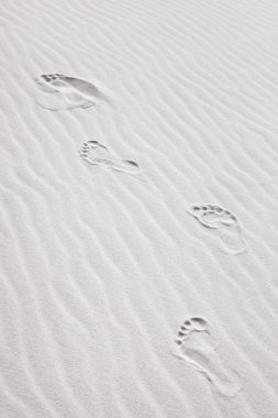 Footprints on the Sand Dunes clipart