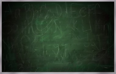Old School Chalk board, Green board or Blackboard clipart