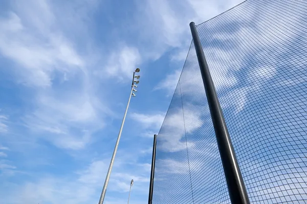 stock image Baseball Net and Stadium Lights Abstract