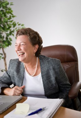 Laughing Female Executive clipart