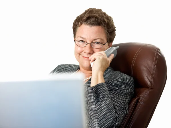 Mature Businesswoman on Phone — Stock Photo, Image