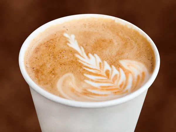 Takeaway Cappuccino — Stockfoto