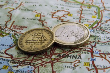 Euro vs Drachmas clipart