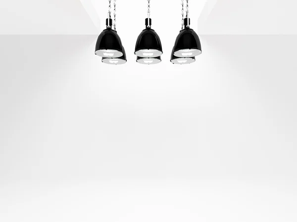 Seis lâmpadas pretas — Fotografia de Stock