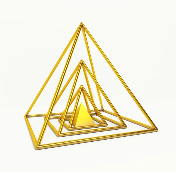 stock image Gold financial pyramid