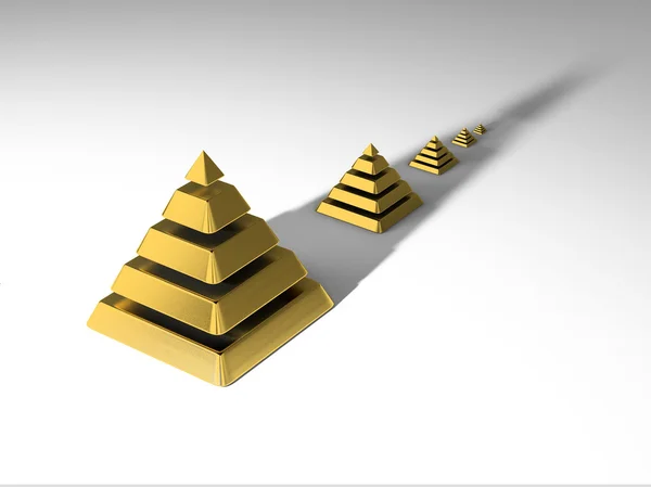 Pět zlatých pyramidy — Stock fotografie