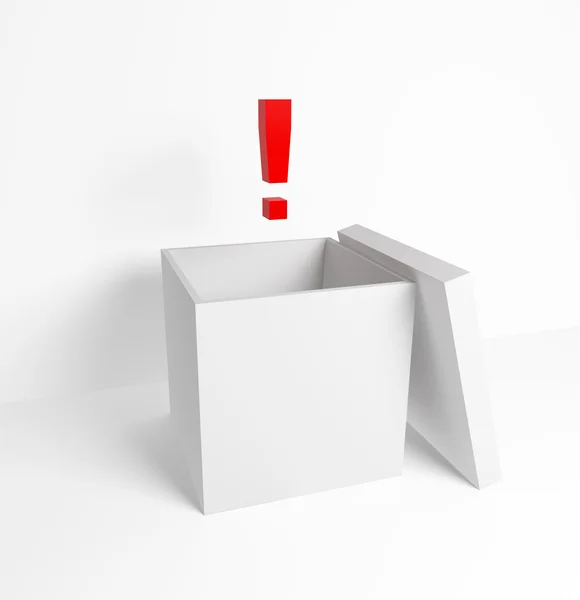 stock image Attention - white box