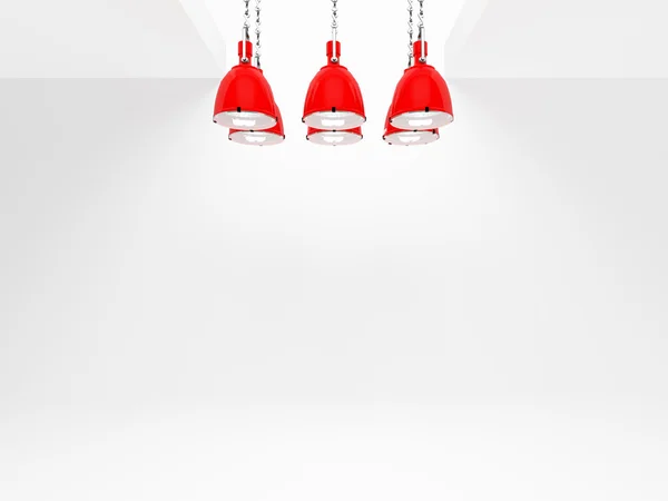 Zes rode lampen — Stockfoto