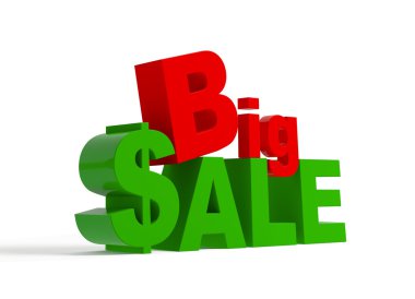 Big sale - 3d text