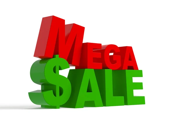 Mega-Verkauf - 3D-Text — Stockfoto