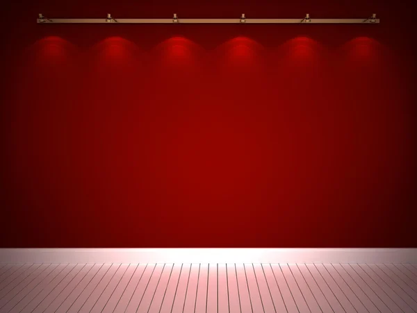 stock image Illuminated red wall