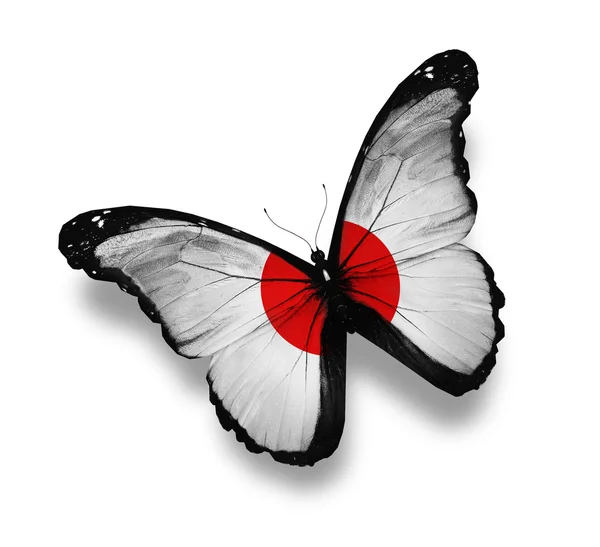 Японский флаг бабочки, изолированные на белом — стоковое фото