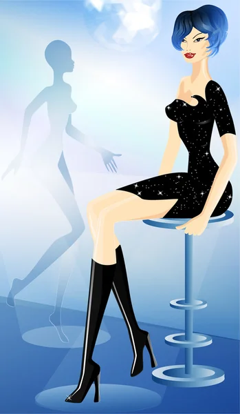 Mulher no clube noturno — Fotografia de Stock
