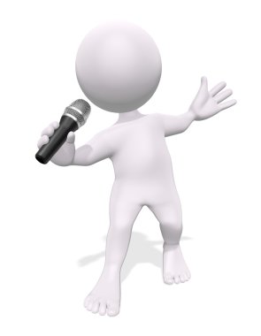 Man with microphone clipart