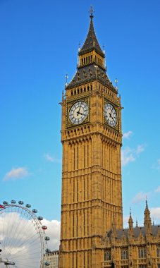 Big Ben and London Eye clipart