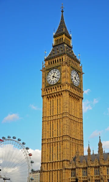 Big Ben y London Eye Imagen de archivo