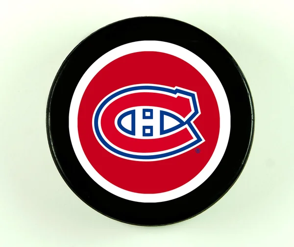 Montreal Canadiens Hockey Puck — Stock Photo, Image