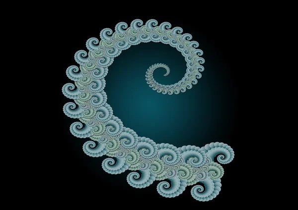 Bilim kavramı: soyut mavi ve yeşil deseni eğrinin