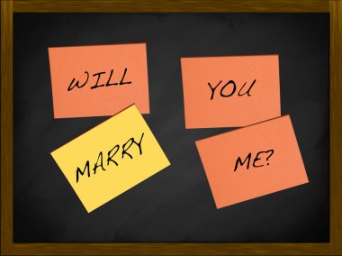 Will you marry me clipart