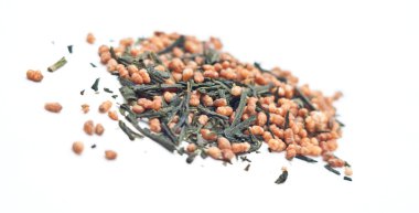 Genmaicha tea - blend green tea with toasted rice clipart
