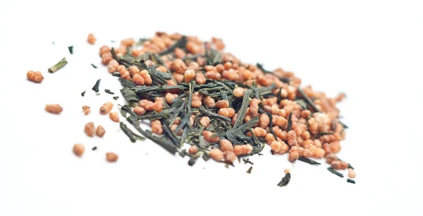 stock image Genmaicha tea - blend green tea with toasted rice