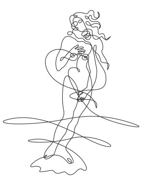 Single line Venus clipart