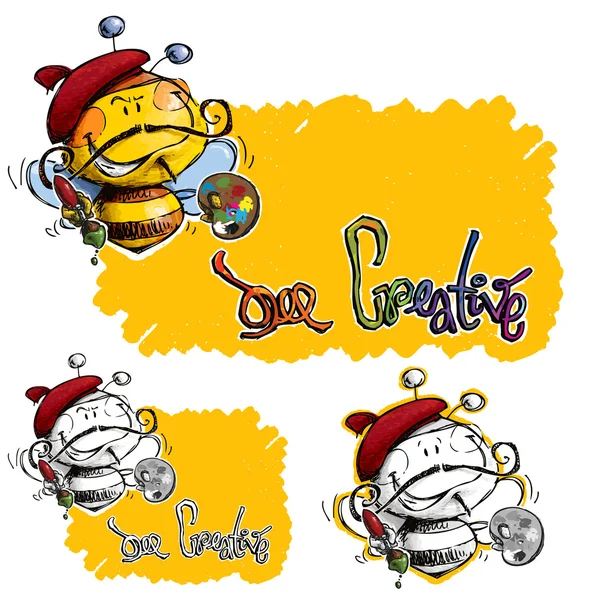Craetive d'abeille — Image vectorielle